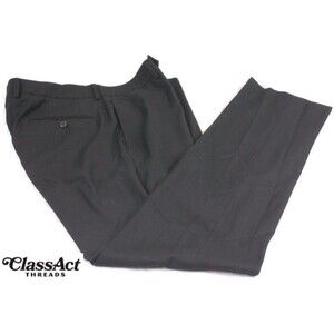 Ralph Lauren Dress Pants Mens Black Stretch Black Label Tag Sz 34X32 (35X31)